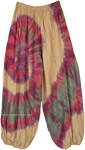 Rose Beige Tie Dye Harem Trousers