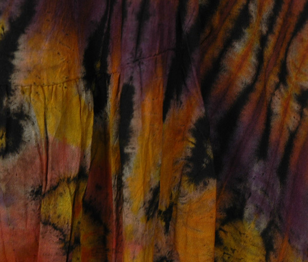 Night Flames Black Tie Dye Harem Trousers