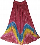 Tie Dye Tinsel Womens Skirt