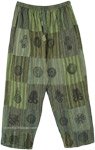 Caterpillar Green Patchwork Hippie Pants