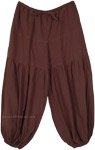 Brownie Natural Cotton Wide Harem Trousers