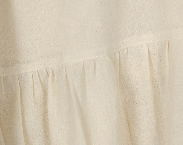 Cream Natural Cotton Wide Harem Trousers | Off-White | Split-Skirts ...