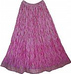 Fuschia Pink Shiny Summer Skirt