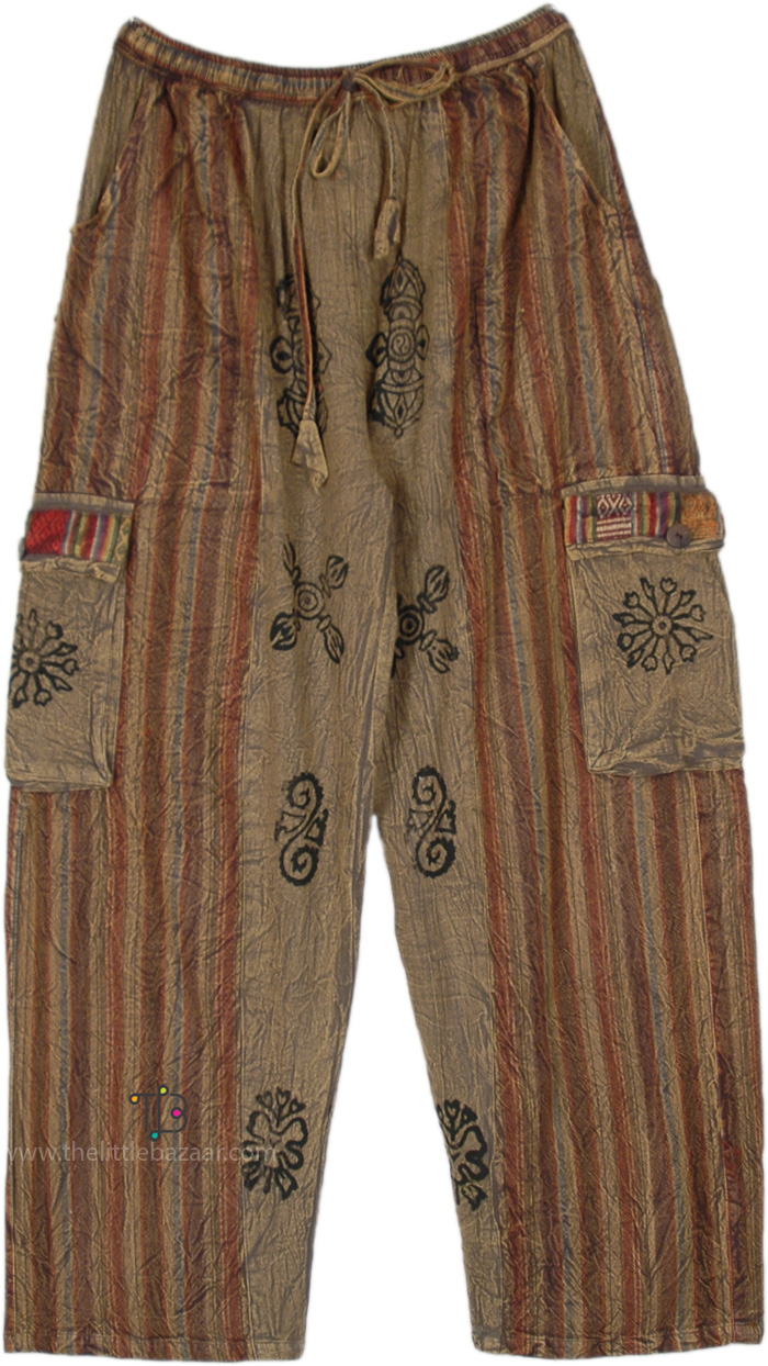 indie Brown Bohemian Hippie Style Pants