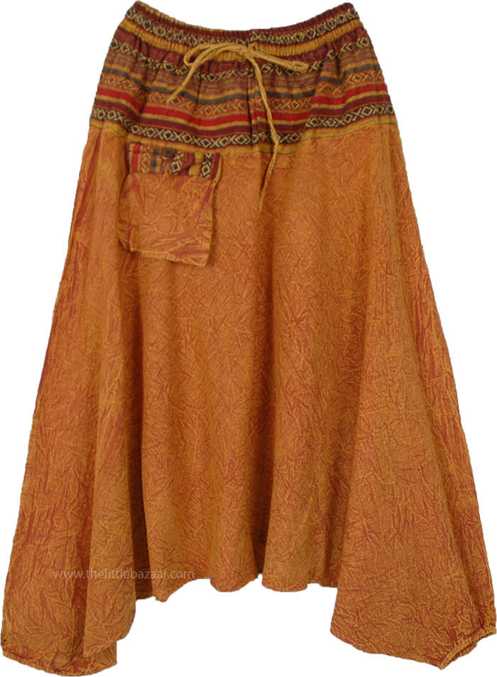 Tangerine Tango Hippie Style Drop Crotch Pants