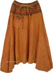 Orange Hues Aladdin Drop Crotch Cotton Pants [9775]