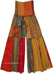 Summer Style Wide Leg Orange Gypsy Pants  [9777]