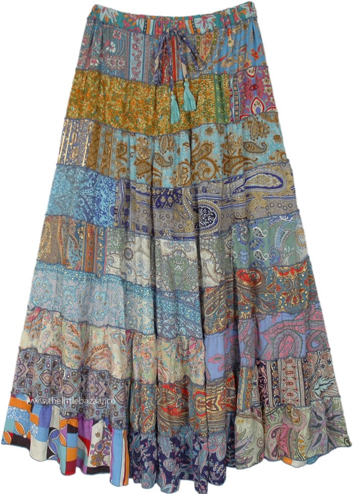 Enigma Variations Soft Multi Panel Maxi Long Skirt