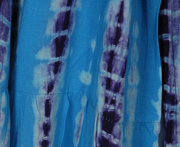 Deep Wave Blue TieDye Split Skirt Pants