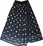 Long Ethnic Sequin Skirt 