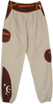 Cotton Brown Hippie Pants with Moon [9908]