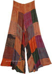 Sunlight Spiritual Patchwork Flowy Wide Leg Pants