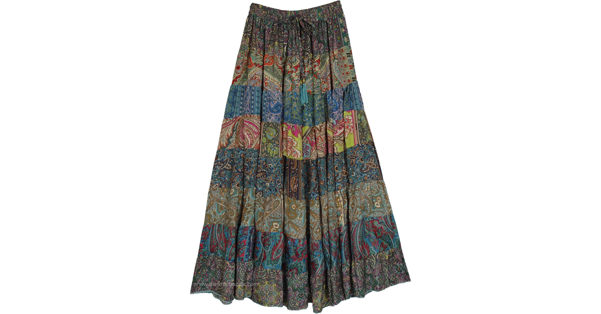 Sunset Mosaic Maxi Skirt main image 1