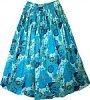 Pacific Blue Summer Cotton Skirt