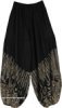 Black Beige Loose Fit Tie Dye Harem Pants