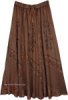 Trichromatic Sand Flowy Chic Long Skirt