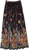 Bright Flowers Festival Rayon Long Skirt