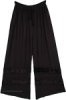Midnight Velvet Hem Velvet Accent Palazzo Pants