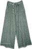 Sage Breeze Wide Leg Cotton Palazzo Pants