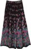 Ash Grey Flows High Low Smocked Skirt with Tiers