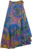 Pacifika Wrap Tie Dye Boho Long Skirt
