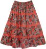 Coral Crochet Floral Skirt in Size Small