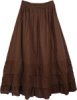 Chocolate Boho Tiered Skirt