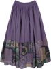 Smoky Purple Casual Long Skirt