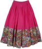 Savory Pink Casual Long Summer Skirt
