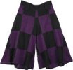 Purple Block Divided Skirt Pant