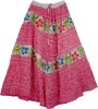 Pink Hippy Tie Dye Long Skirt