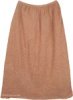 Brass Boho Crochet Mid Length Skirt