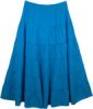 Blue Teal and Gold Tassel Accent Long Sleeve Maxi Dress