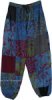 Ocean Blues Soft Cotton Patchwork Harem Pants