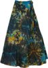 Deep Floral Wrap Around Fashion Skirt