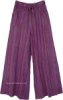 Purple Cruise Wide Leg Cotton Pants