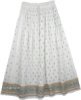 Crinkle Fiesta White Skirt