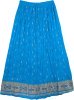 Cerulean Crinkled Light Beach Skirt