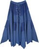 Celeste Blue Renaissance Chic Embroidered Skirt