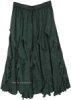 Forest Fairy Green Curved Tier Frill Skirt