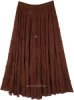 Black Spells Broomstick Seven Tiered Cotton Skirt