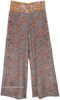 Flared Printed Palazzo Boho Pants with Box Pleats