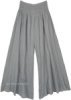 Light Grey Cotton Palazzo Pants with Pockets