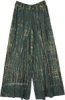 Camouflage Green Tie Dye Cotton Wide Pants