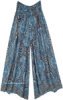 Blue Sand Flowy Wide Leg Pants
