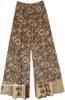 Boho Festival Brown Wide Leg Pants