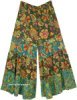 Beauty Flames Striped Patchwork Harem Pants