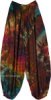 Ocean Waves Blue Boho Tie Dye Capri with Elastic Waist