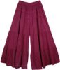 Chili Pepper Purple Palazzo Split Skirt