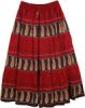 Milano Red Summer Long Skirt